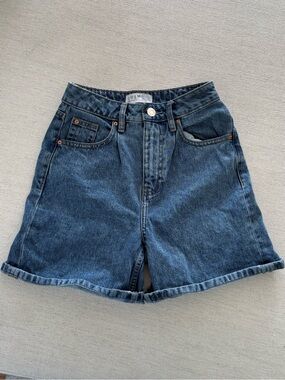 Primark Dark Blue High-Waist Denim Shorts